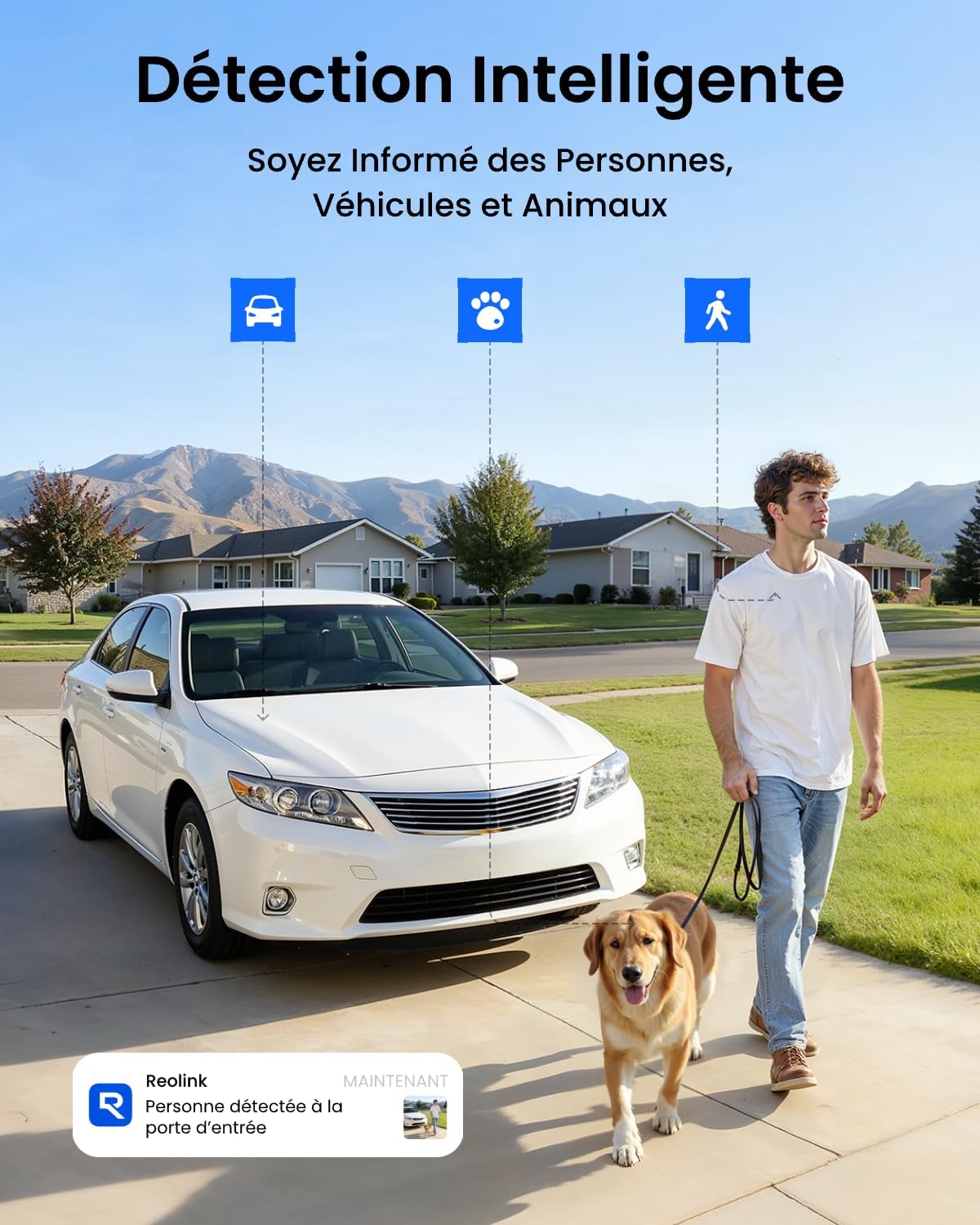 Thumbnail 5 de Reolink 5MP Caméra Solaire WiFi Extérieur sans fil avec vision nuit couleur, IA et Home Hub Mini+4X Argus 3 Pro