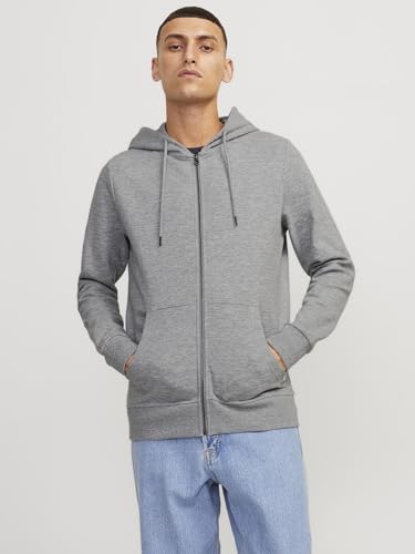 Thumbnail 3 de Jack & Jones Jjebasic Sweat Zip Hood: Sudadera Deportiva Gris