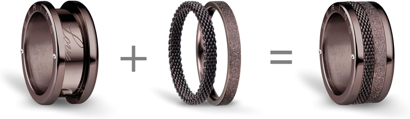 Thumbnail 1 de BERING Arctic Symphony Arno – Bague twist & change en acier inoxydable 316L marron brillant