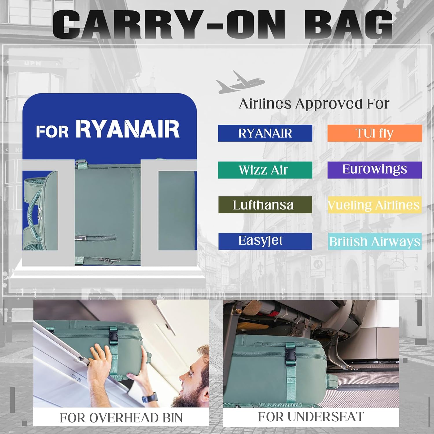 Thumbnail 2 de Xkdoai Ryanair cabin bag 40x30x20 backpack 🎒
