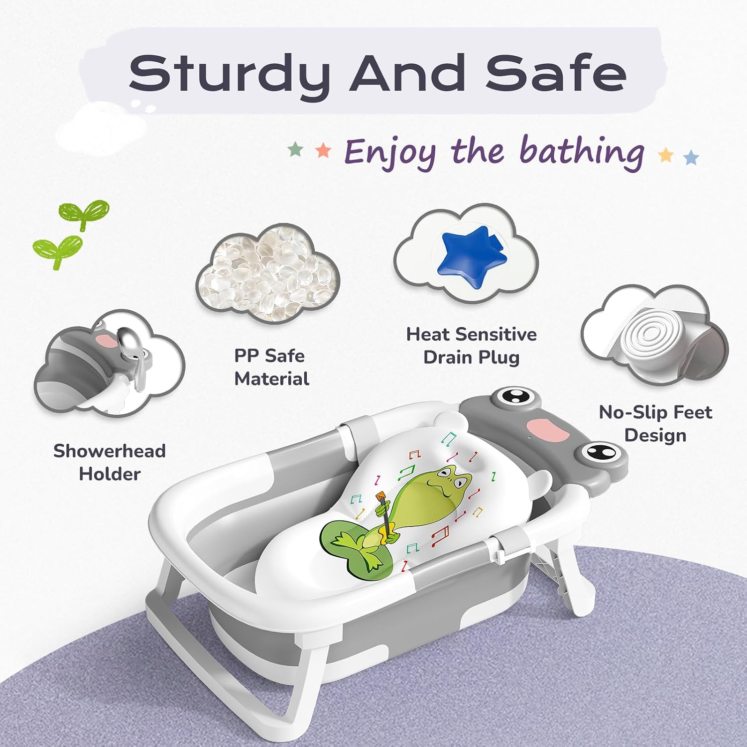 Thumbnail 4 de COOSEYA Foldable Baby Bath Tub 0–18 Months