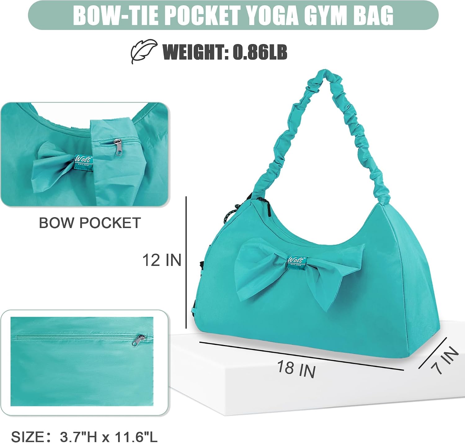 Detalle de Womens gym bag with shoe compartment 46 cm