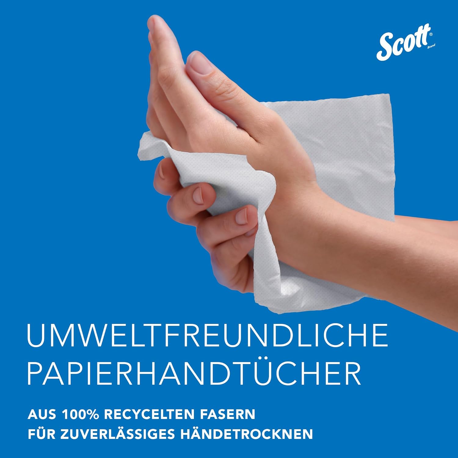 Thumbnail 4 de Scott Essential Papierhandtücher (weiß) mit Narrowfold – 12 Clips x 220 Falthandtücher, 100% Recyclingfasern