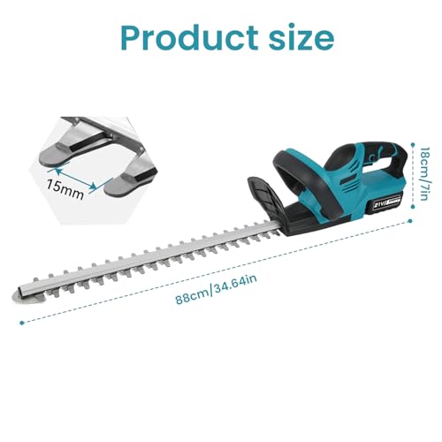 Detalle 2 de Tagliasiepi a Batteria Purova 21V con Lama da 52 cm e 2 Batterie da 3000 mAh