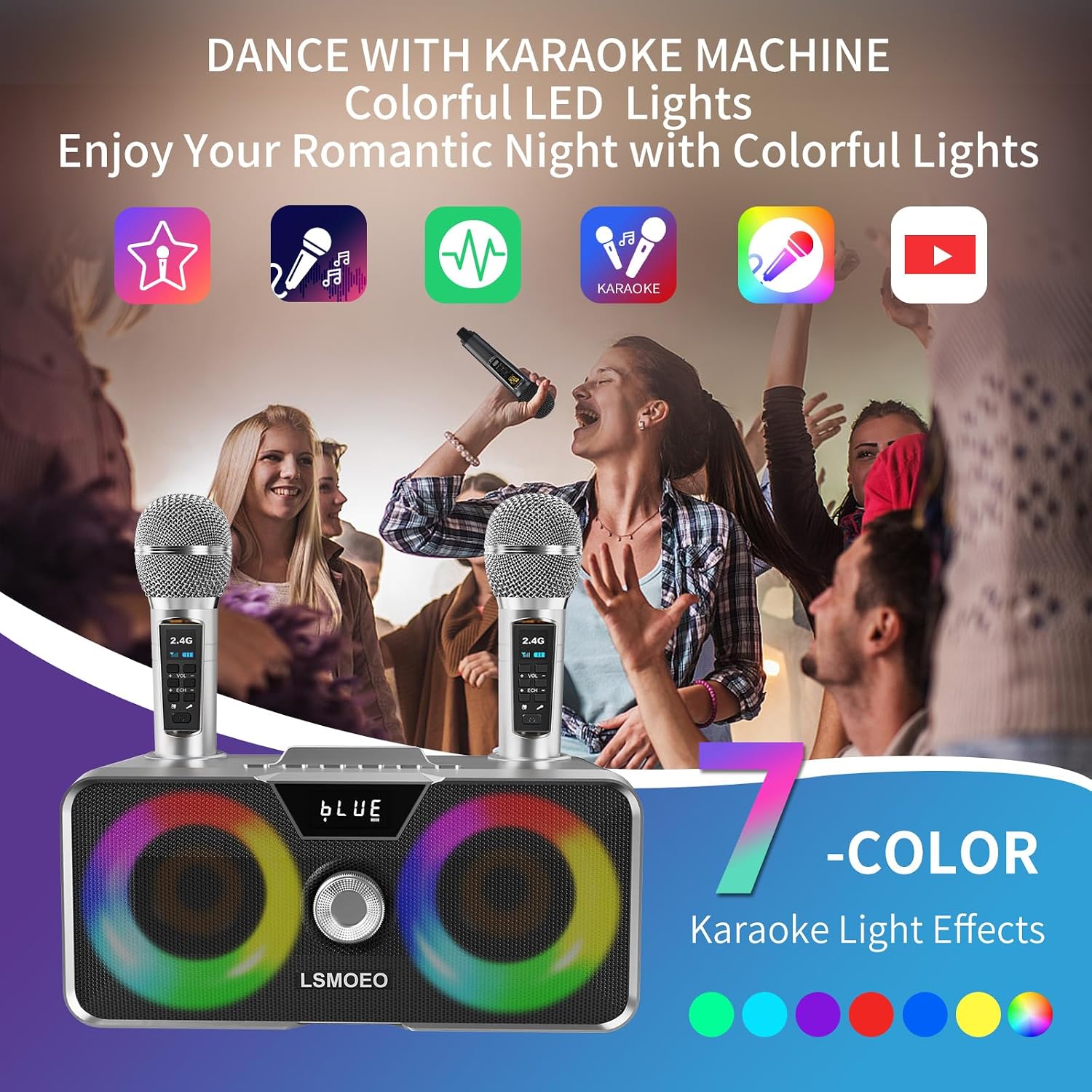 Thumbnail 6 de Karaoke machine with dual UHF microphones