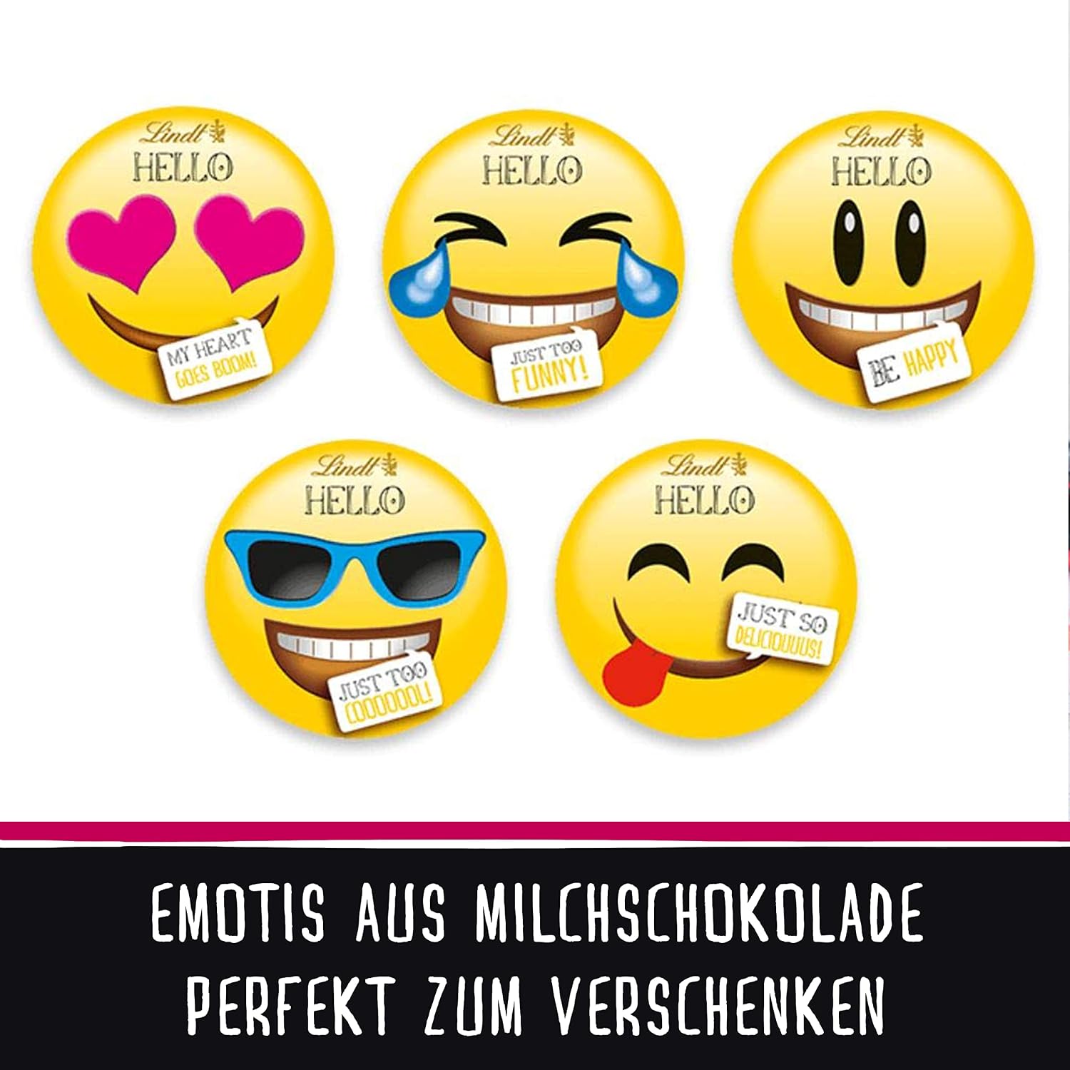Thumbnail 2 de Lindt HELLO Mini Emotis Schokolade – 164 g mit ca. 27 Emoticon-Designs