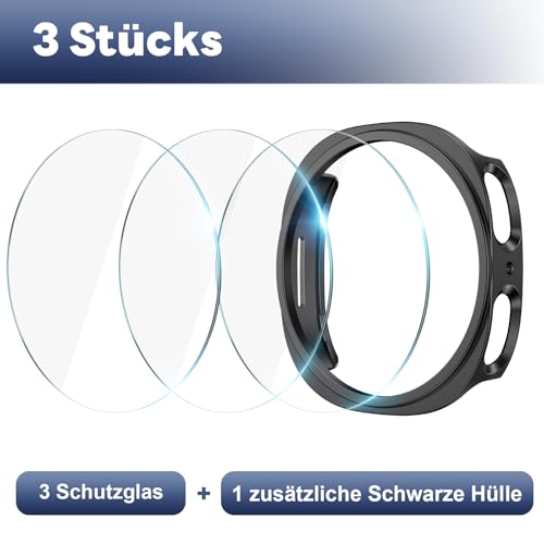Detalle 2 de Misxi Glas-Displayschutzfolie 44mm für Samsung Galaxy Watch 9/8 – 3er-Set inkl. Hülle und Ausrichtungstool