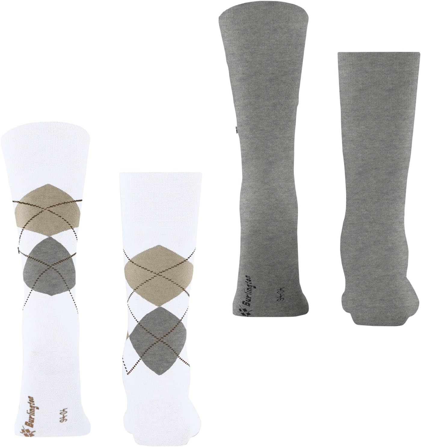 Thumbnail 1 de Burlington Homme Everyday Argyle Mix 2-Pack – Chaussettes respirantes en coton renforcées