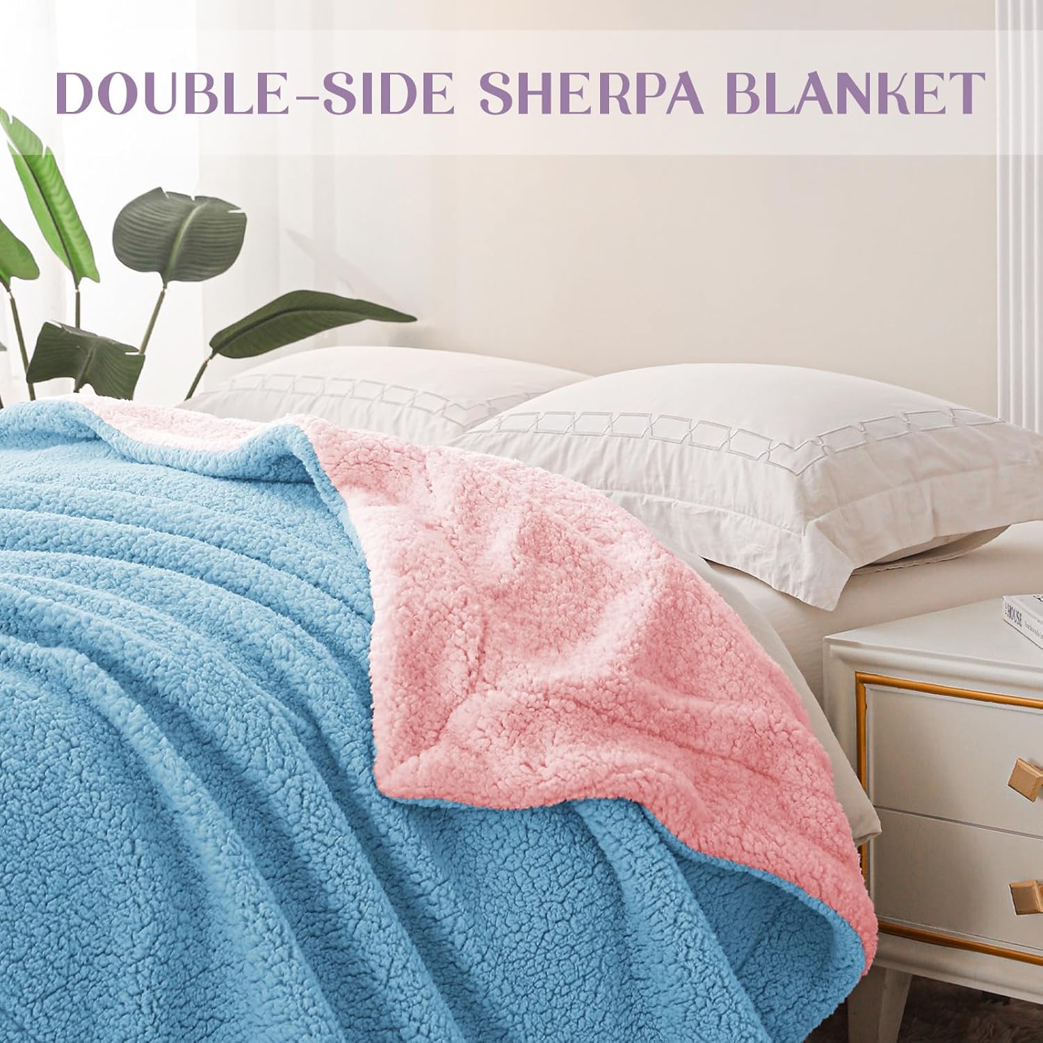 Thumbnail 4 de Exclusivo Mezcla King Size Reversible Sherpa Fleece Blanket
