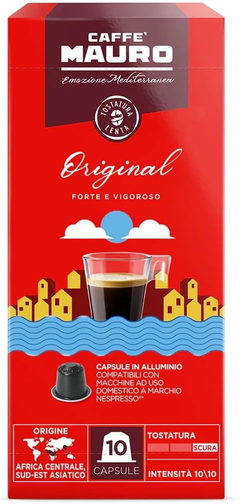 Thumbnail 5 de Caffè Mauro Torrefazione Avvolgente – Miscela intensa 8/10, 50 capsule alluminio, compatibili Nespresso