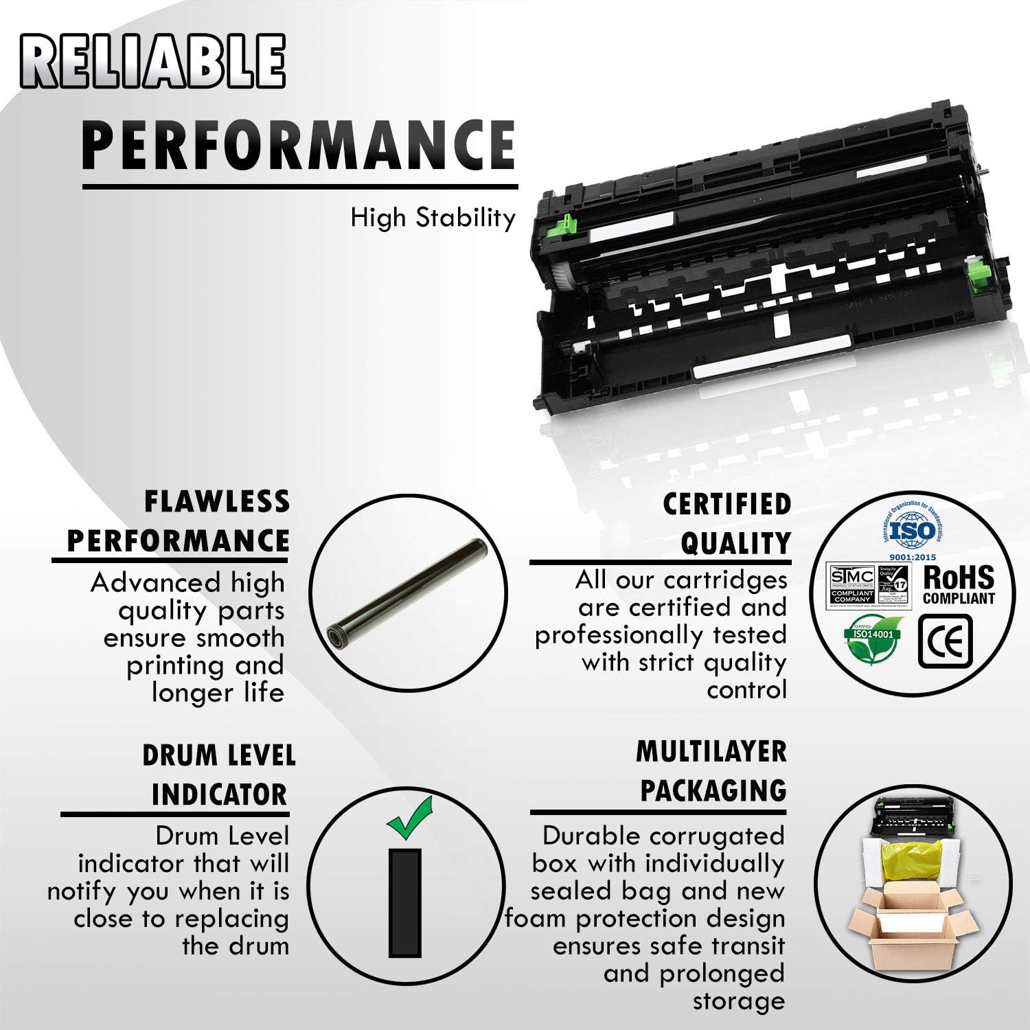 Detalle de Inkfirst 2-Pack DR820 Compatible Drum Units for Brother Laser Printers