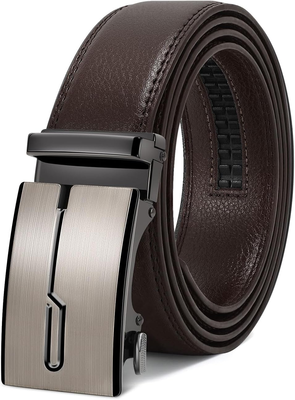 Thumbnail 6 de WERFORU Herrengürtel – verstellbarer Leder-Ratschengürtel mit automatischer Schnalle, 3,5 cm breit