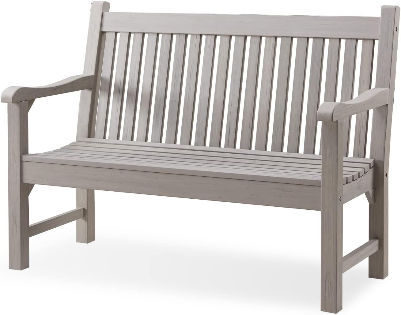 Psilvam MTOB01 Outdoor Bench for Two, Grey, 700 lb Capacity