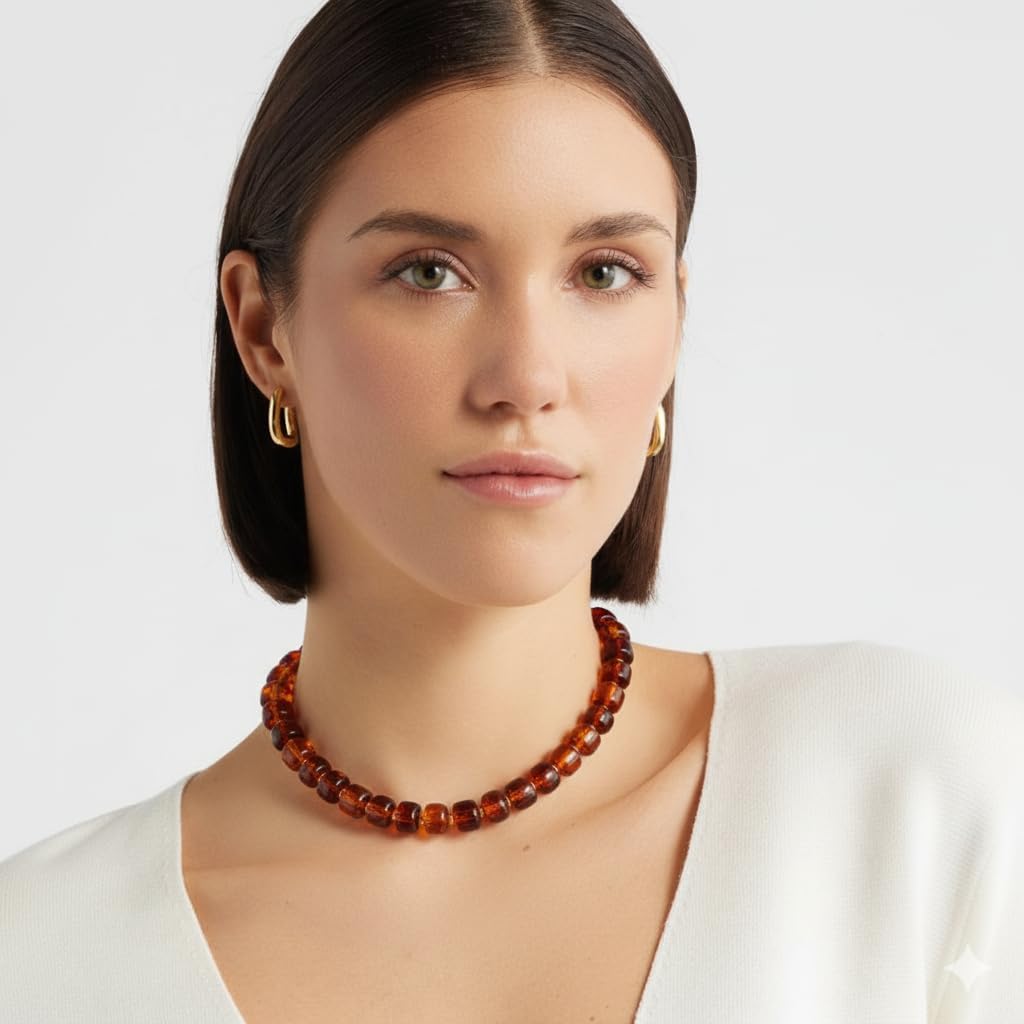 Detalle 2 de LILIE&WHITE Resin Chunky Beaded Necklace for Women