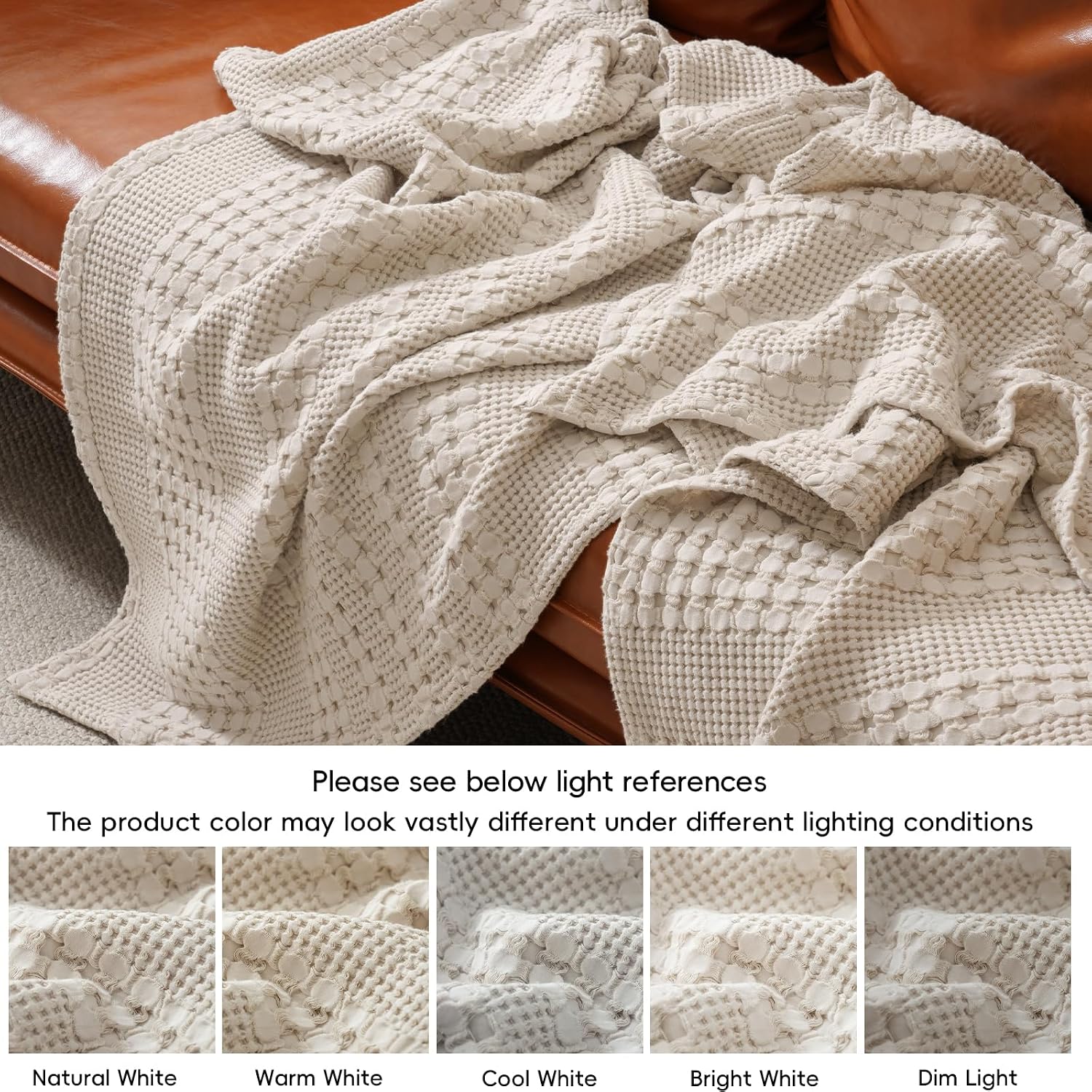 Detalle 2 de PHF Waffle Blanket, Queen