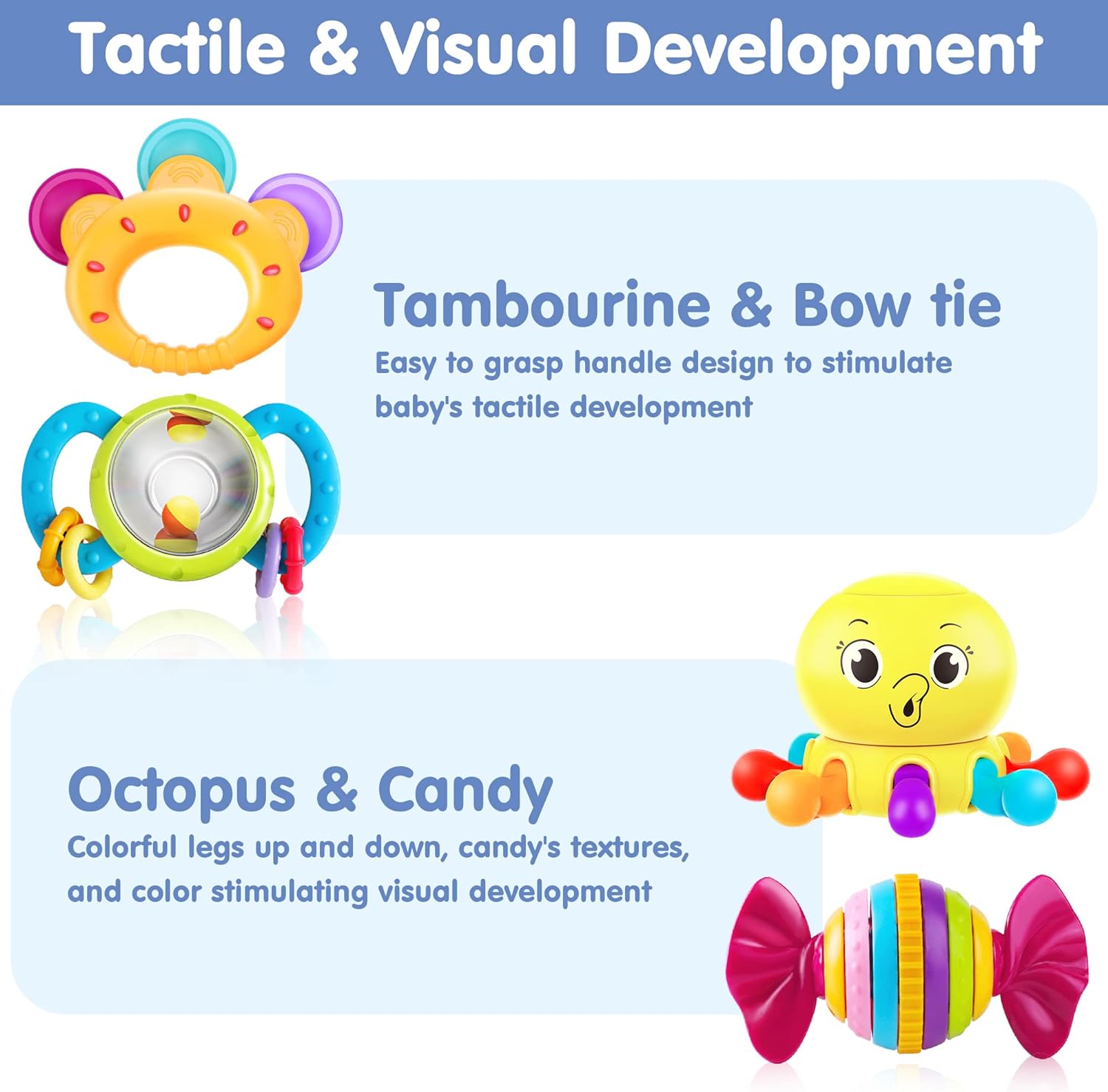 Detalle 2 de iPlay iLearn 10pcs Baby Rattles Set for Infants