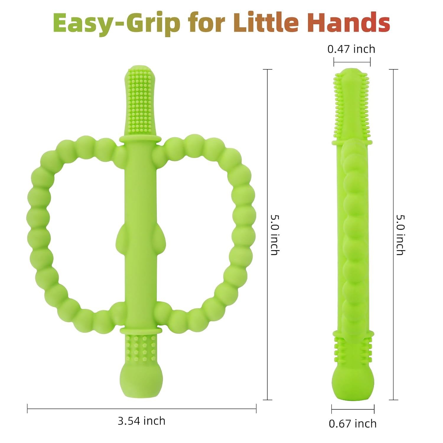 Thumbnail 4 de Fu Store Hollow Teether Tube 5 Pack Apple Shape Silicone Teethers