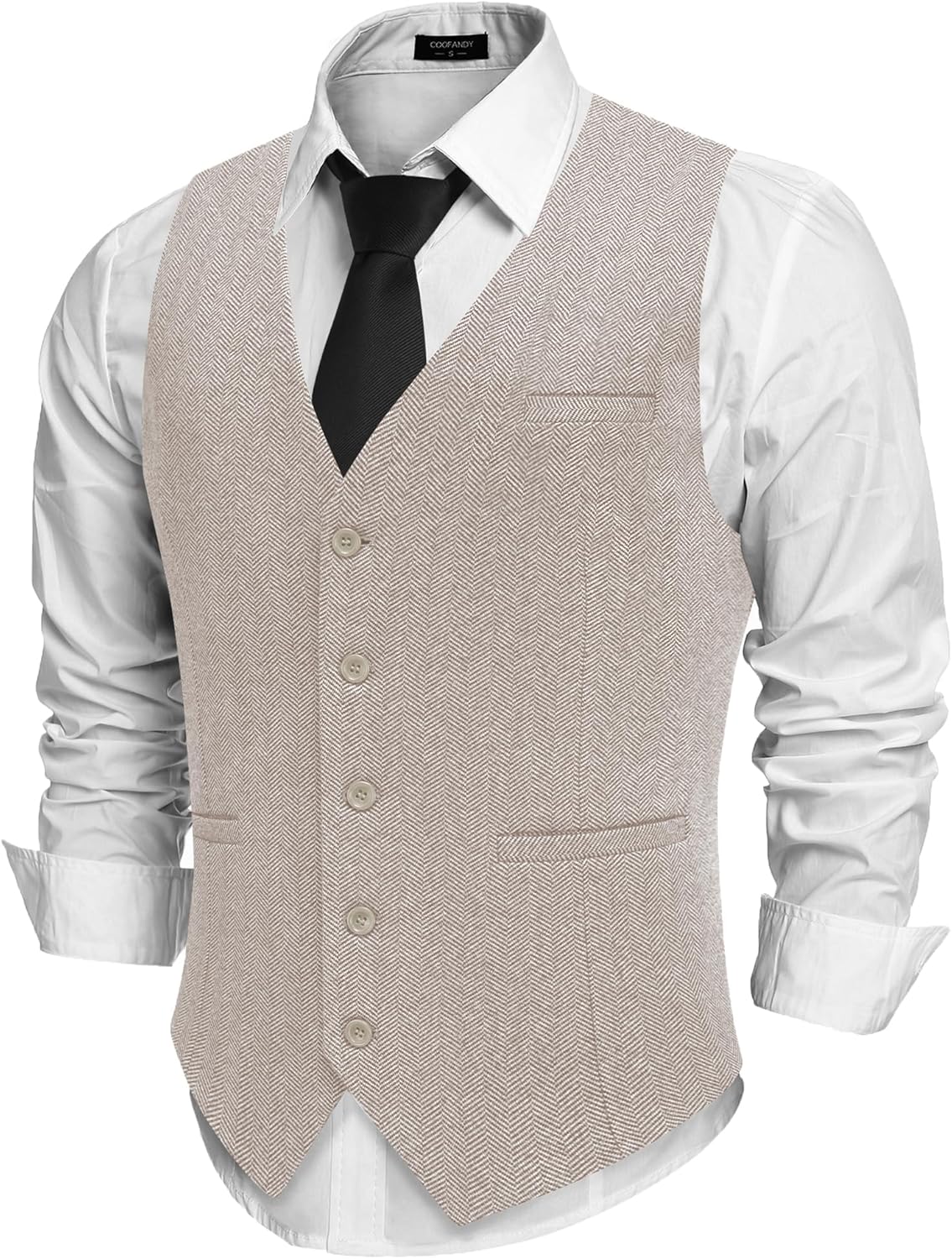 Thumbnail 4 de COOFANDY Gilet Classique Gris - Gilet de soirée élégant