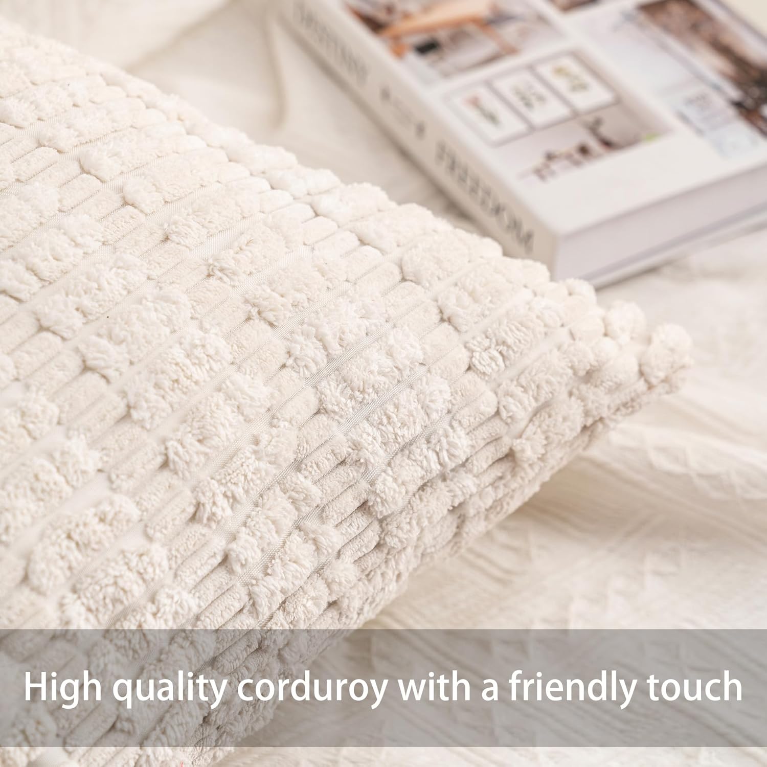 Detalle 2 de Aegero 18x18 Corduroy Pillow Covers Pack 🛋