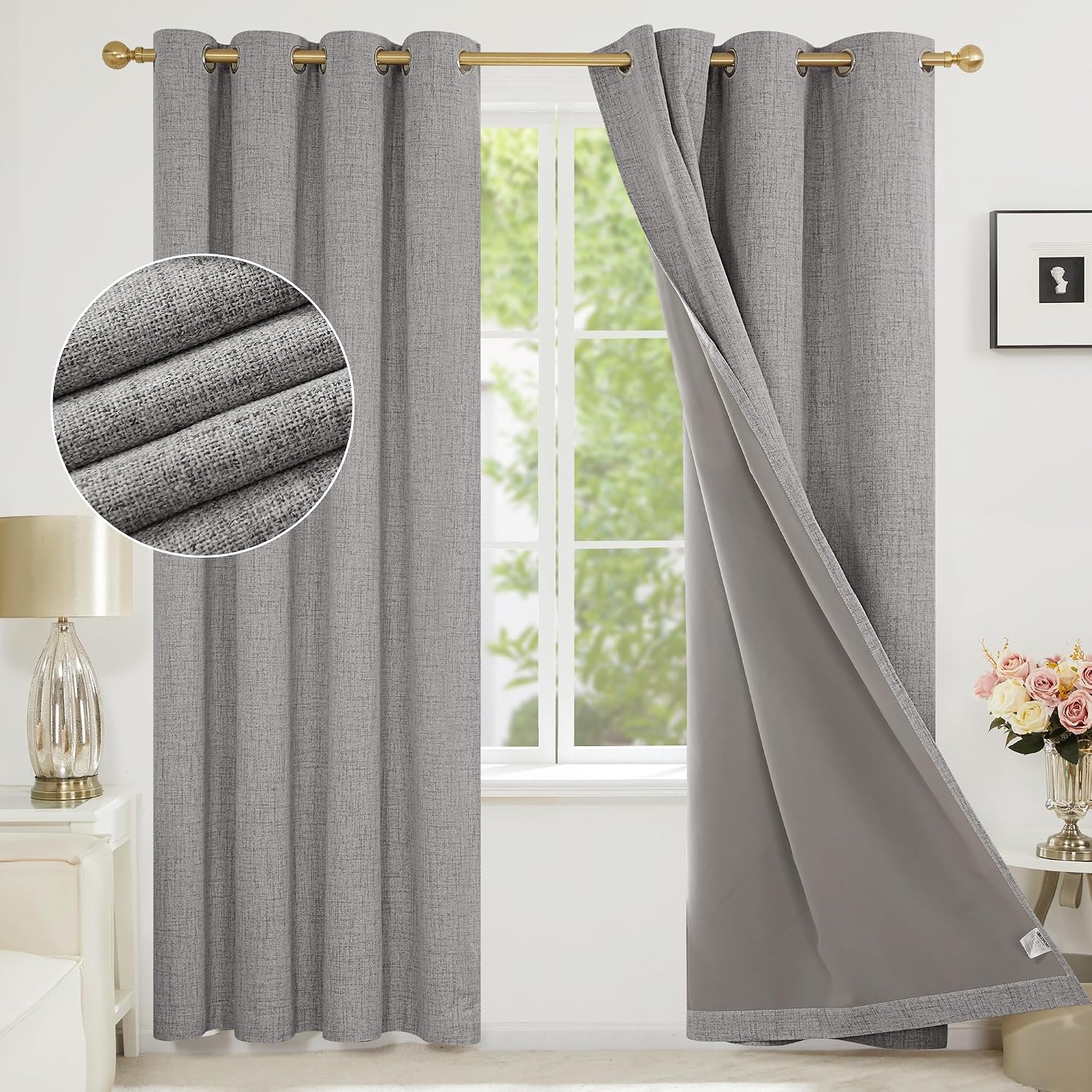 Detalle de Deconovo Full Blackout Curtains 46x90 📐