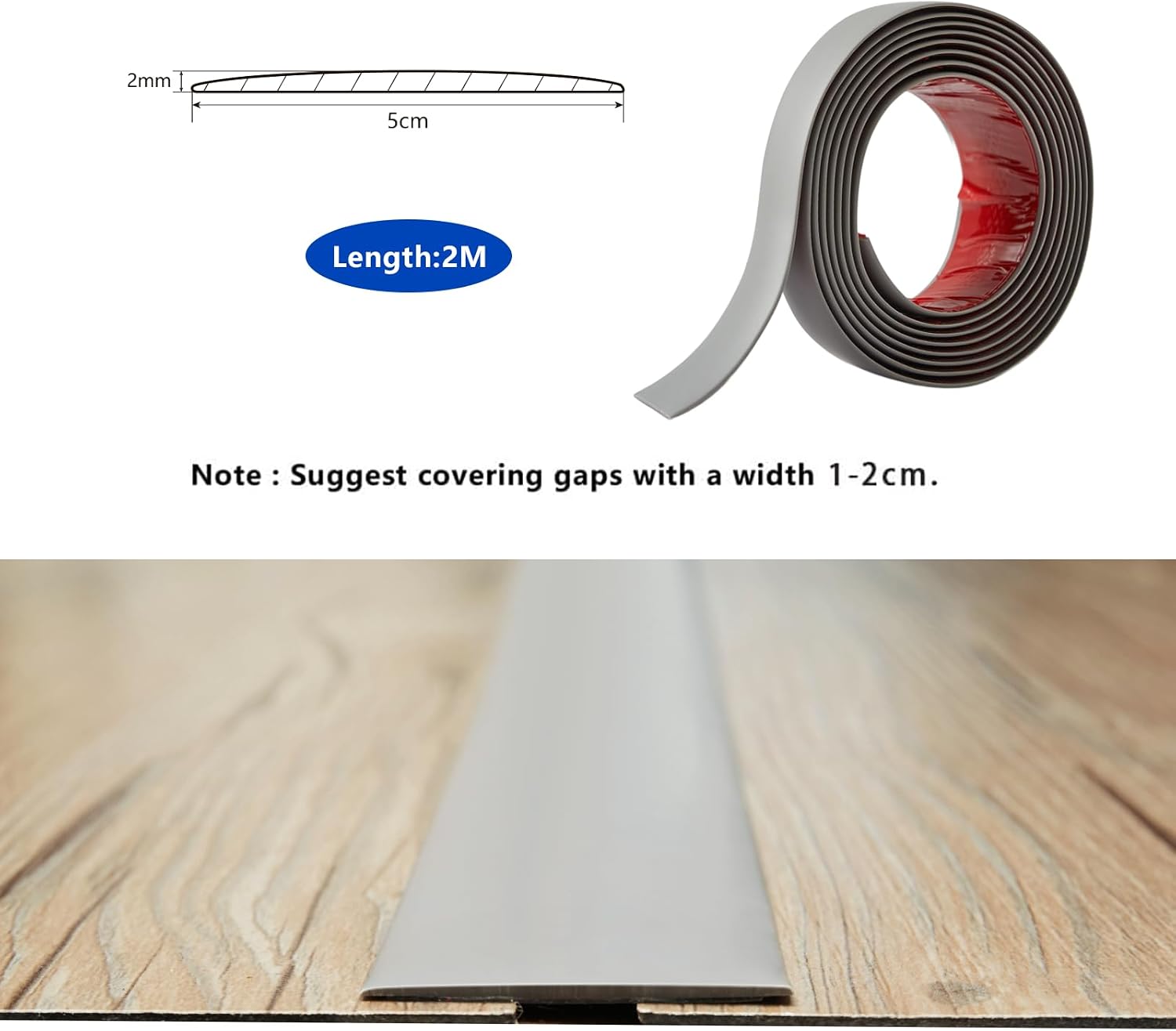 Detalle 2 de PVC floor transition strip 2mm