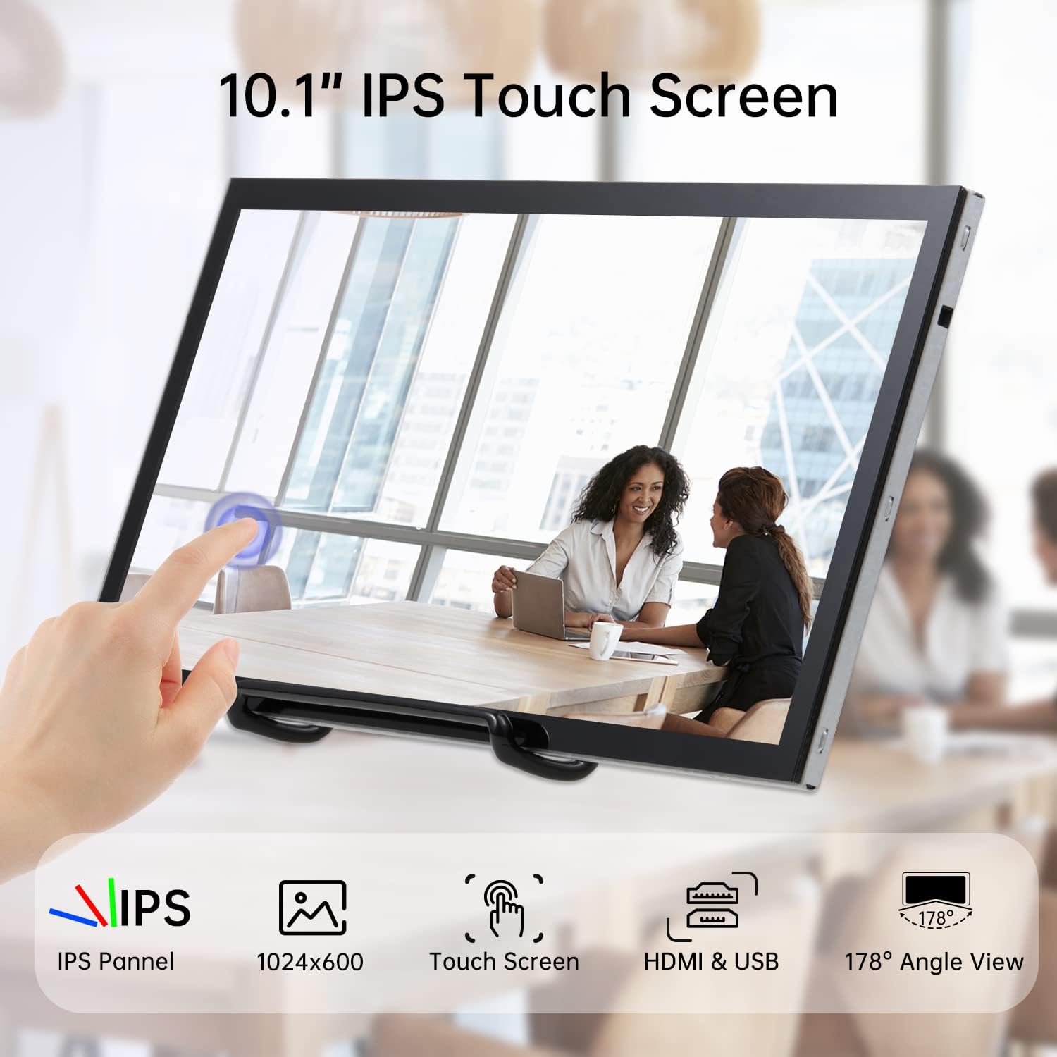 Detalle 2 de HAMTYSAN écran tactile Raspberry Pi 10,1" IPS 1024x600 HDMI (avec support)
