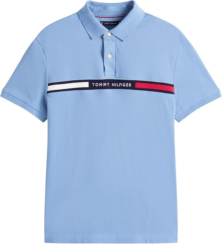 Detalle 2 de Tommy Hilfiger Polo Chest Insert XL azul 96% algodón