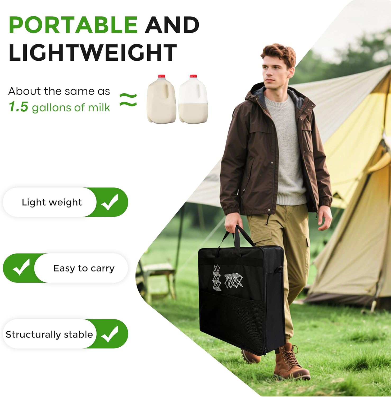 Thumbnail 5 de Hsundries 2 in 1 Aluminum Folding Camping Table with Chair — Portable Set 🎪