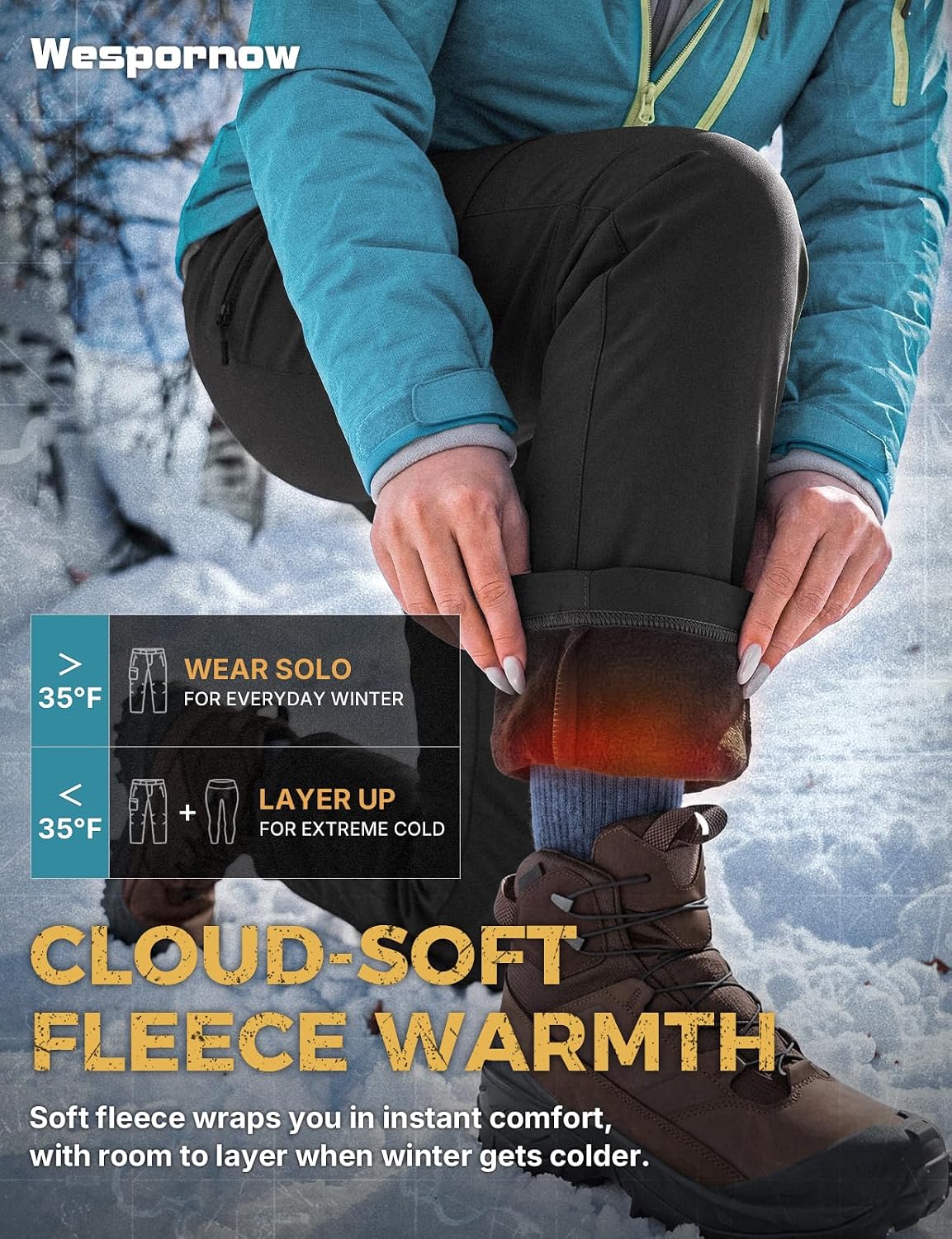 Detalle 2 de Wespornow Fleece Lined Hiking Pants