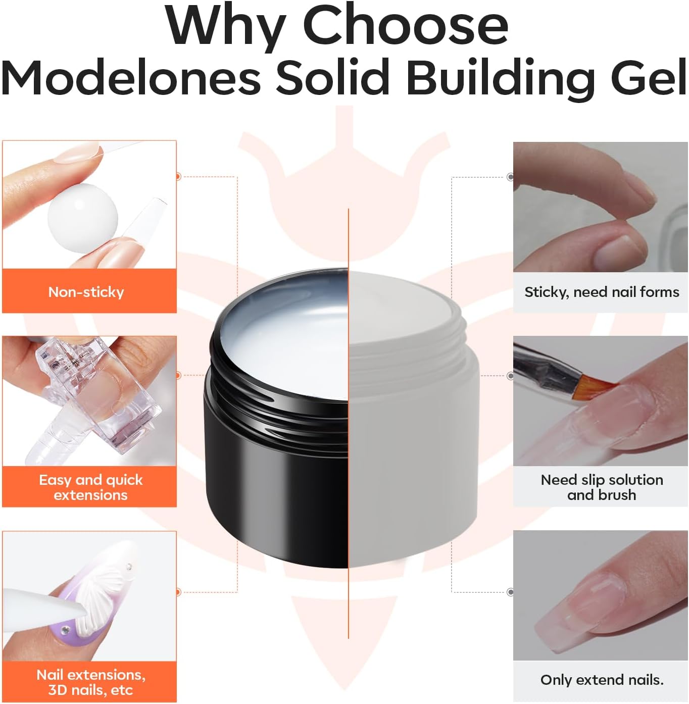 Thumbnail 6 de modelones 3D Nail Art Gel, vaste UV-gel voor sculptuur en nagelverlenging, 15 g