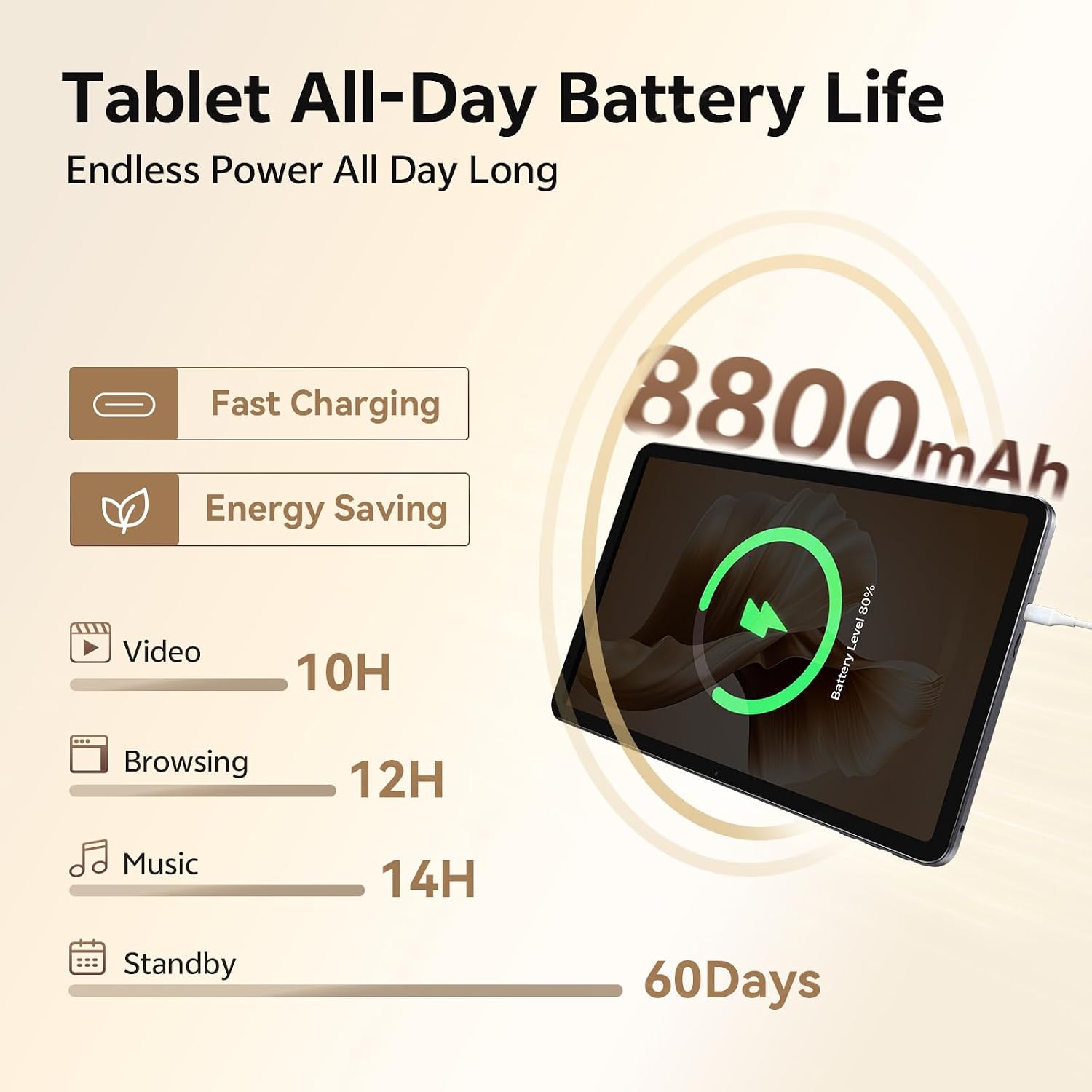 Thumbnail 5 de 11 Inch Android 16 Tablet with 20GB RAM, 128GB ROM, and Keyboard‑Mouse Bundle