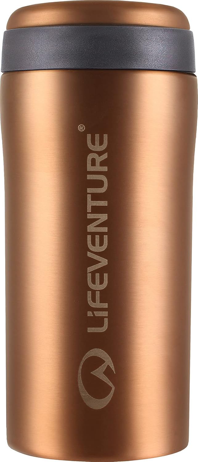 Detalle de Lifeventure Thermobecher (wiederverwendbarer Kaffee-Reisebecher) – vakuumisoliert, auslaufsicher, 300 ml
