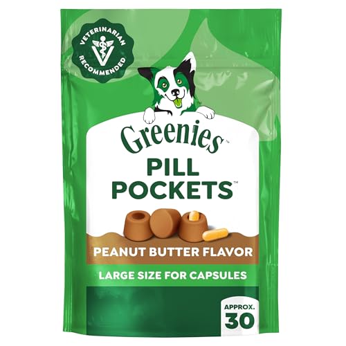Detalle de Greenies Pill Pockets Large Size Dog Treats, Peanut Butter – 7.9 oz