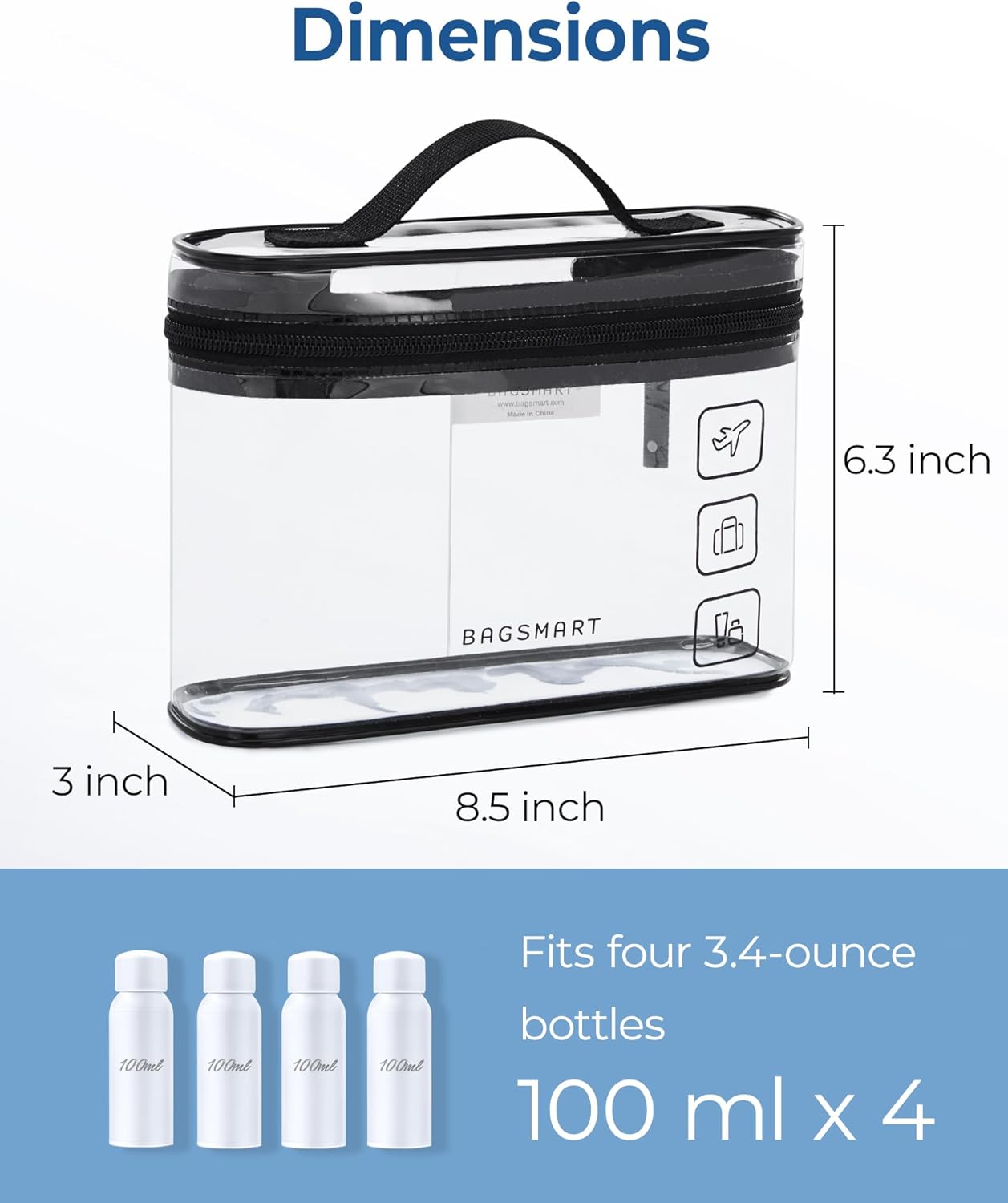 Thumbnail 3 de BAGSMART Toiletry Bag 2-Pack Quart Size