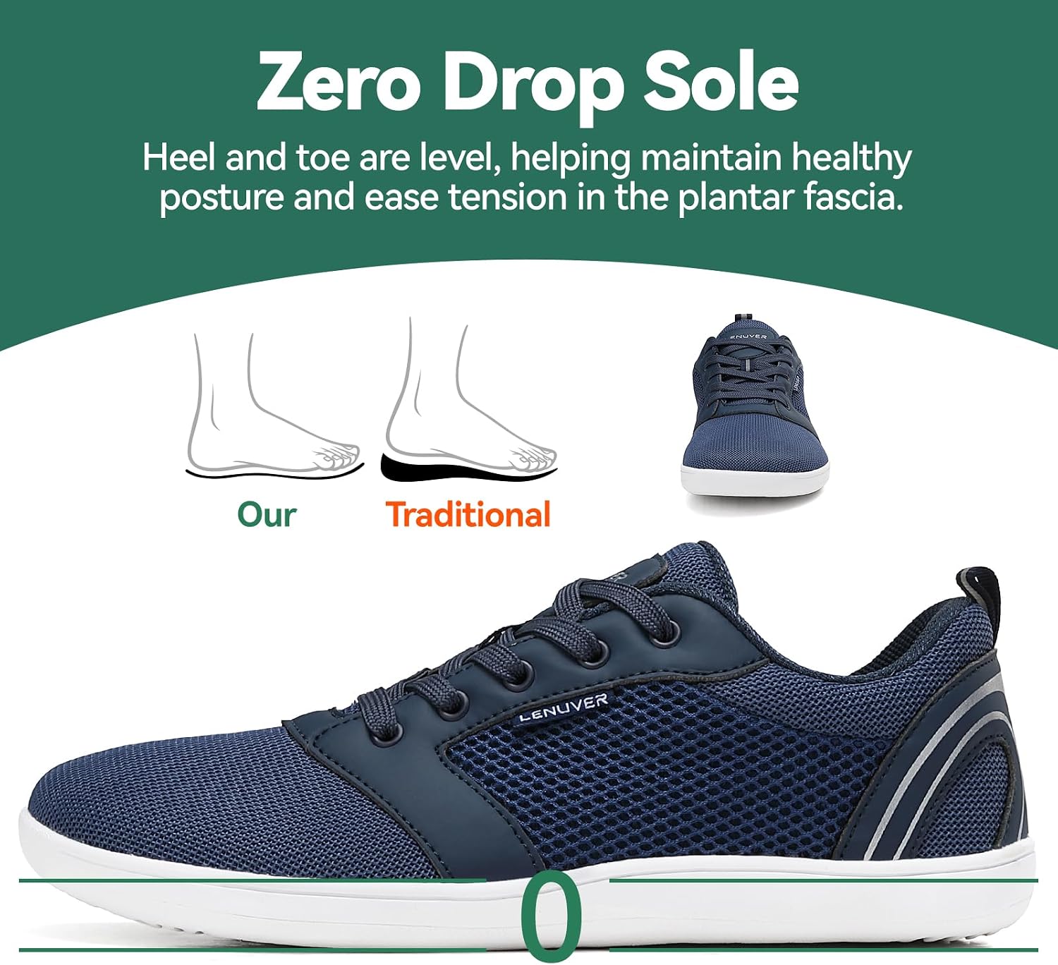 Detalle de gitzing barefoot shoes Wide Toe Zero-drop trail trainers (unisex)