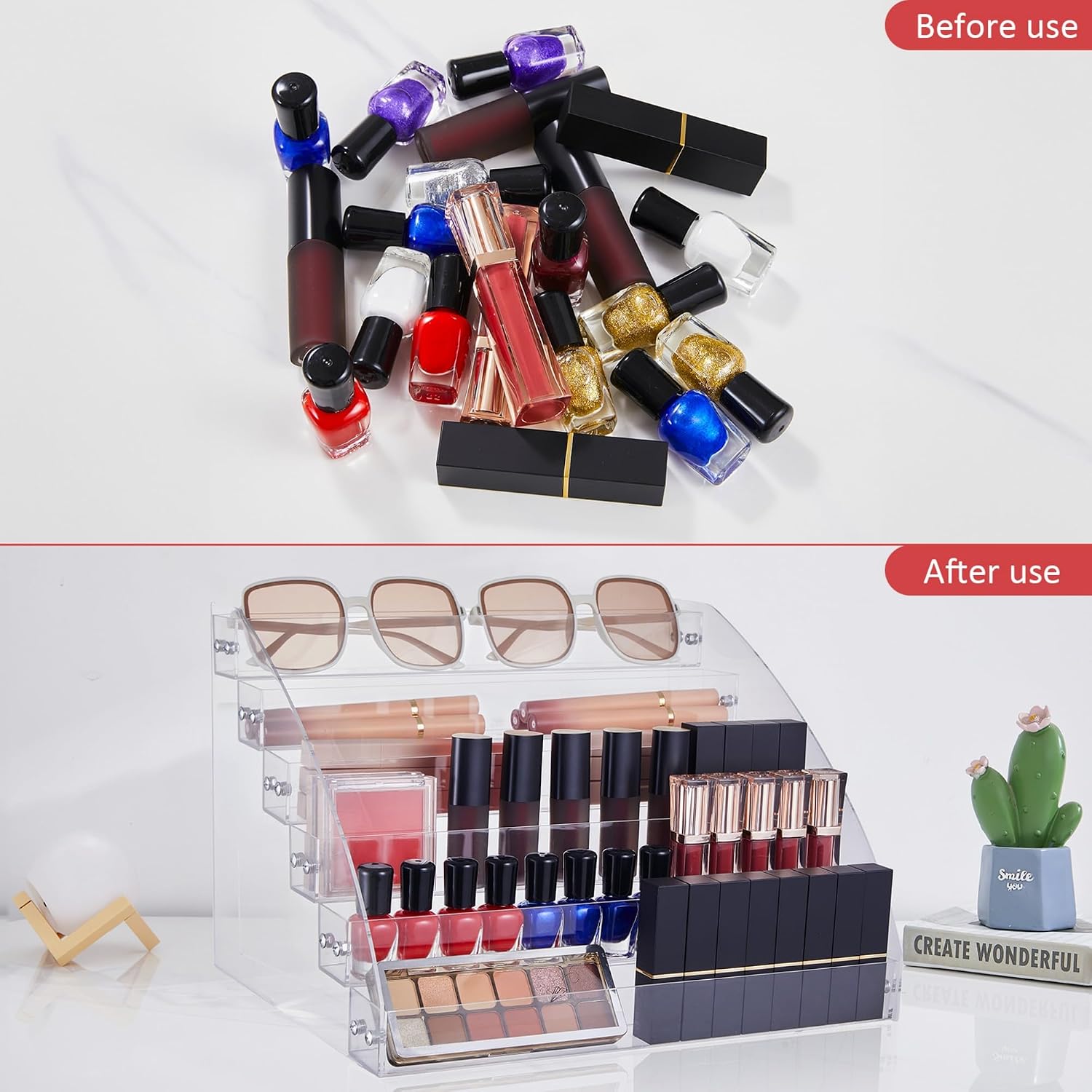 Detalle 1 de Kingrow Nail Polish Organizer Rack 6 Layers
