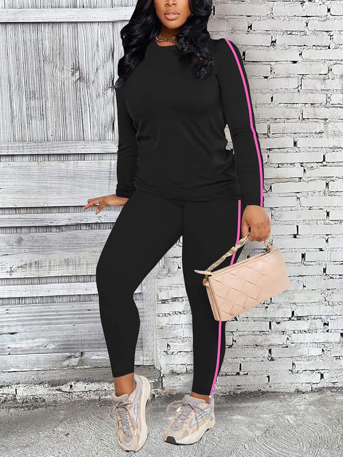 Detalle de BNGPIKLY Women's Tracksuit Set, 95% Polyester