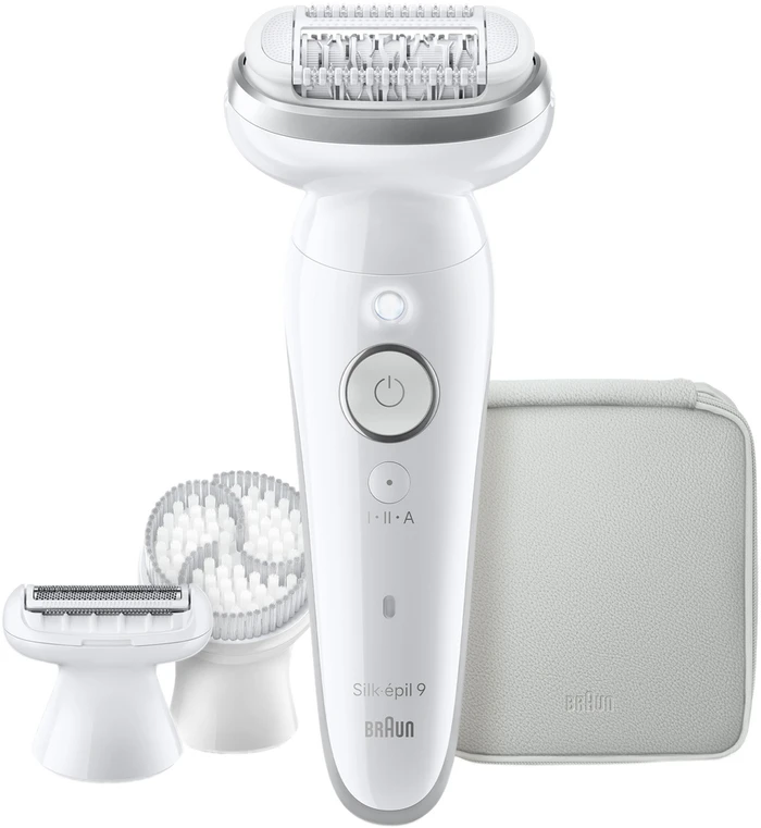Detalle de Braun Silk-épil 9 9-061 Silber – Präzise Epilation mit Peelingbürste