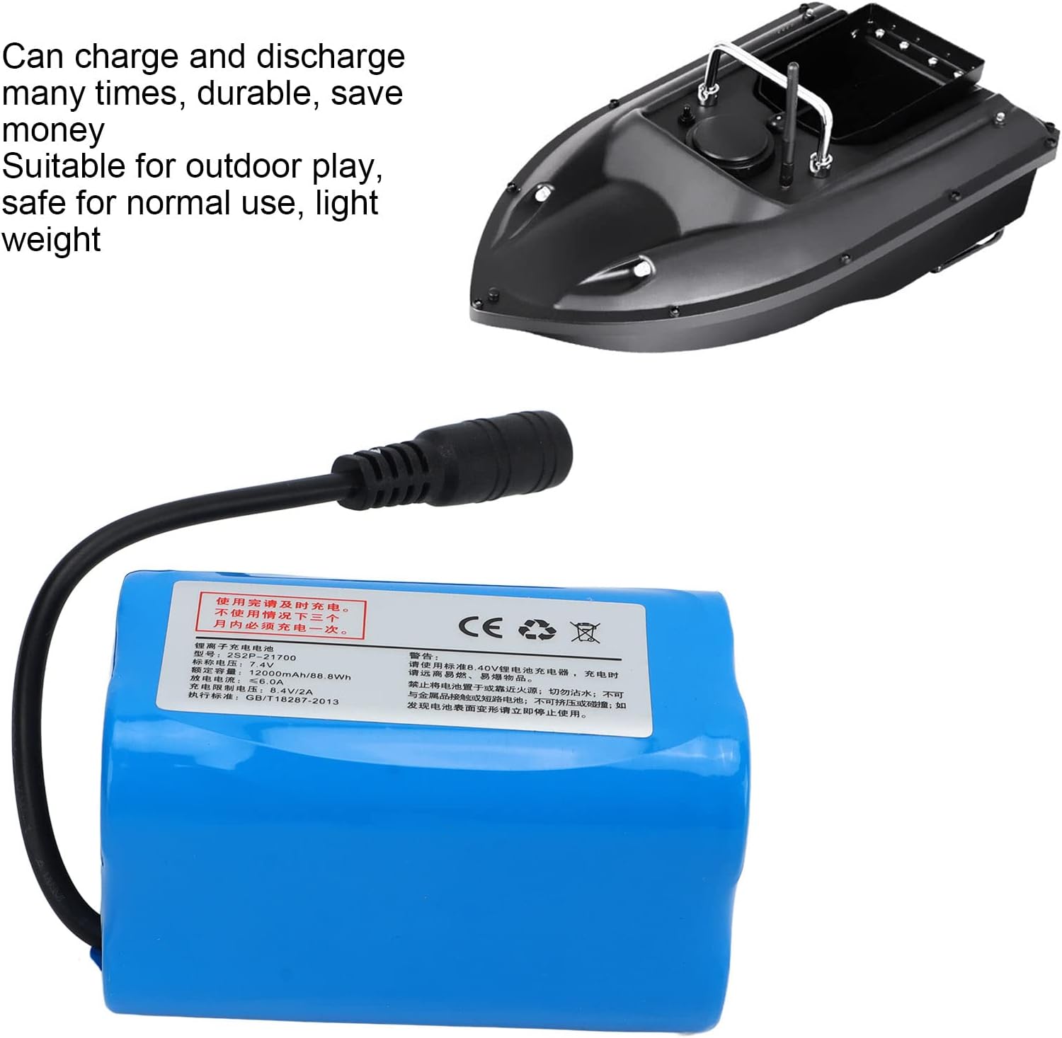 Detalle 2 de Batería RC de Barco de Anidación 12000mAh ⚓