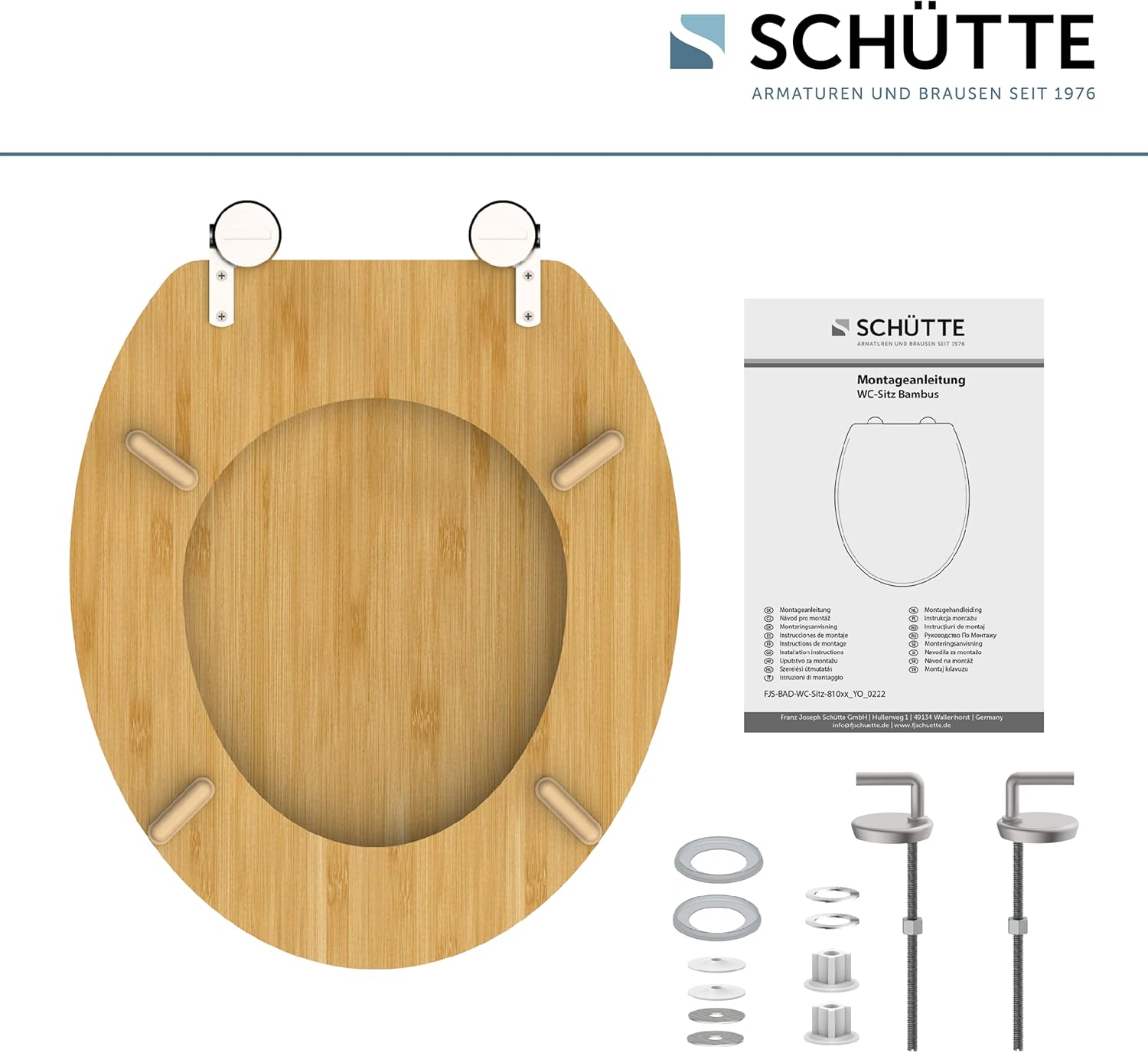 Thumbnail 5 de SCHÜTTE Abattant WC Bamboo – châssis en bambou massif, durable et universel