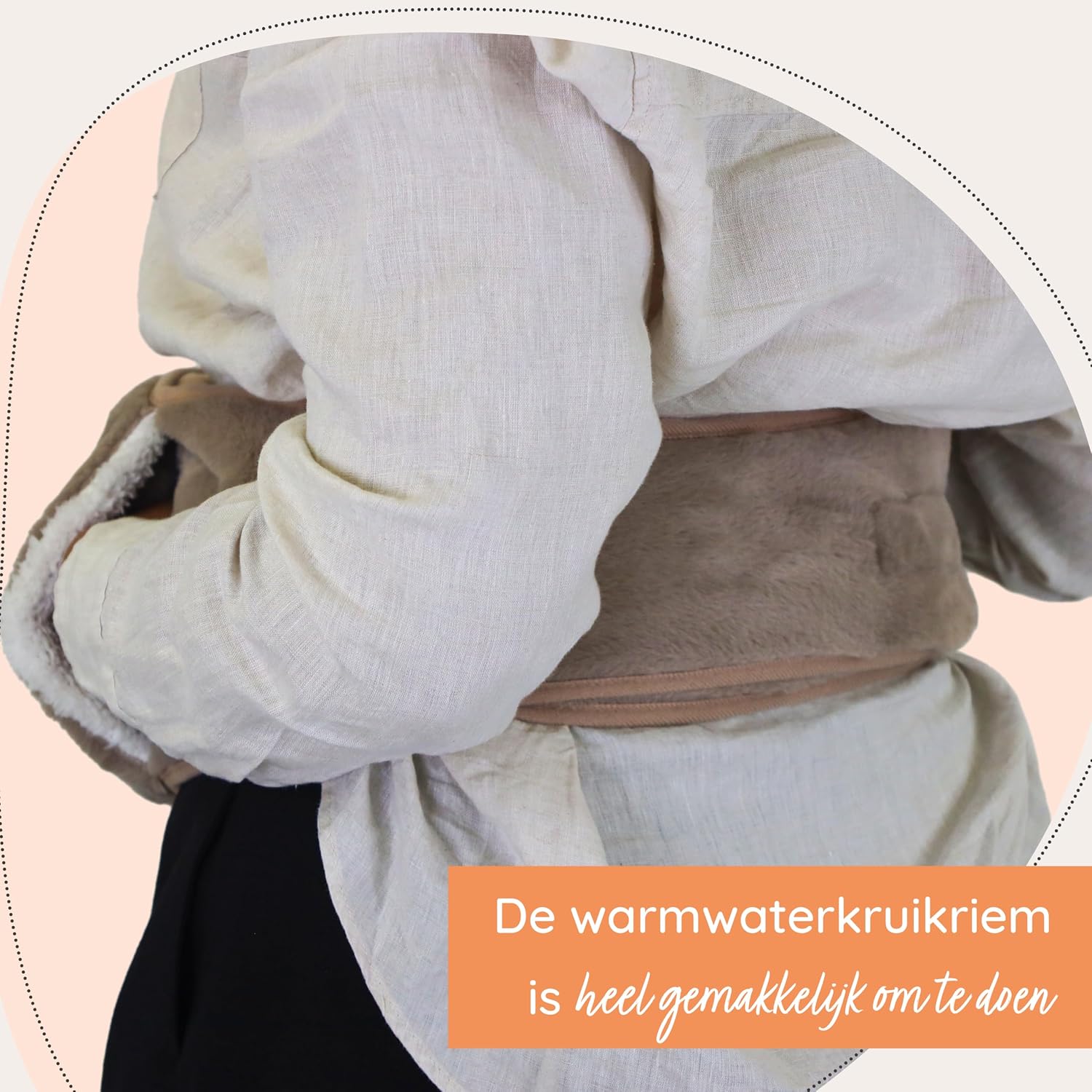 Thumbnail 3 de MYLILY 000005-010 kruikgordel taupe met pluche hoes en verstelbare band
