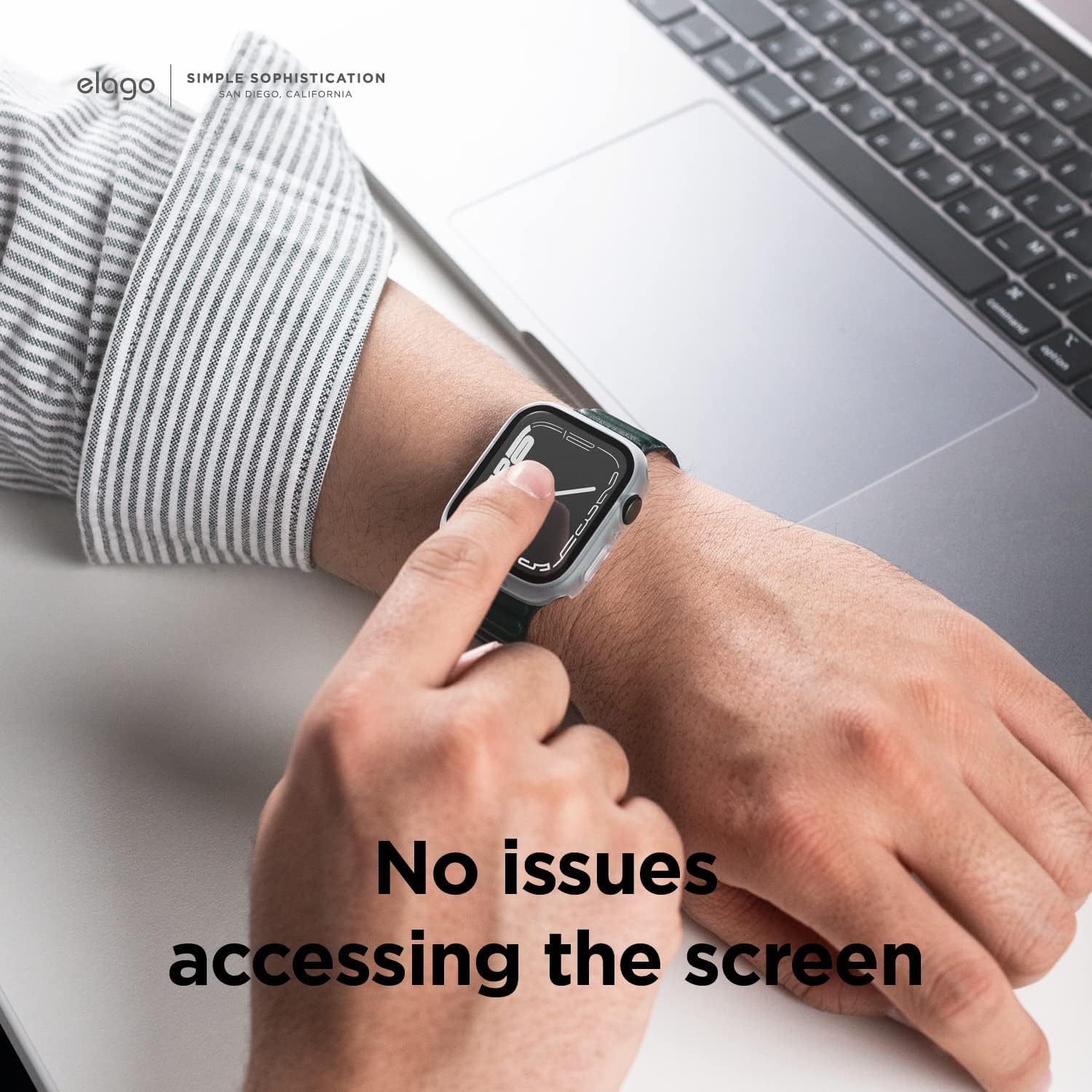 Thumbnail 6 de elago Clear Shield custodia per Apple Watch 9/8/7 da 45 mm (protezione trasparente opaco)