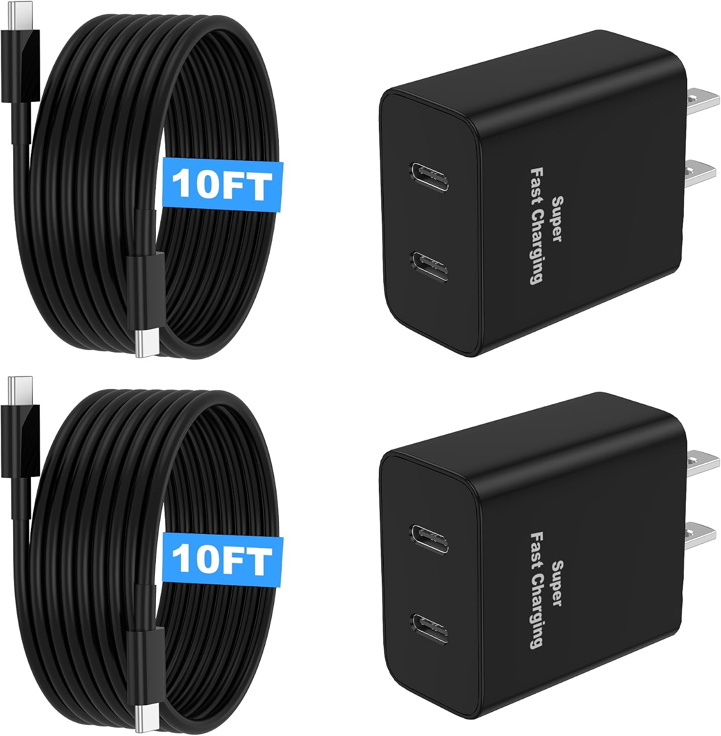 Detalle de 45W 2Pack Super Fast Charger USB-C Dual Port