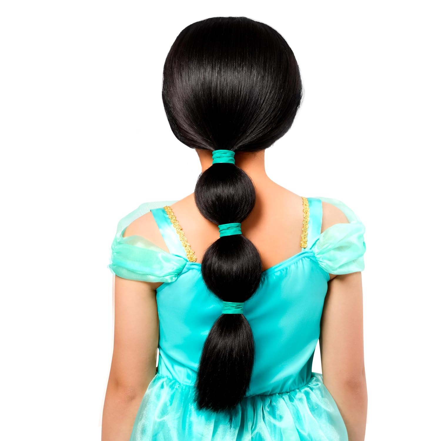 Detalle 2 de Party City AM8411559 Jasmine Wig for Kids, Disney Princess Aladdin, One Size