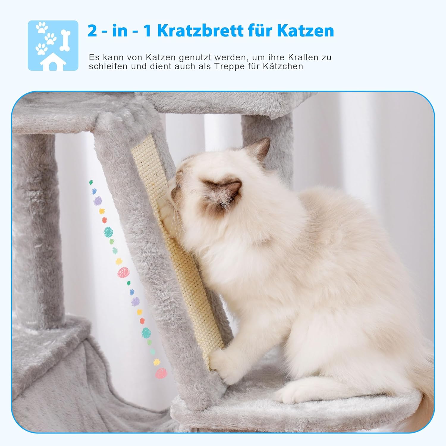 Thumbnail 5 de Hey-Brother MPJ019-SW 135 cm Kratzbaum