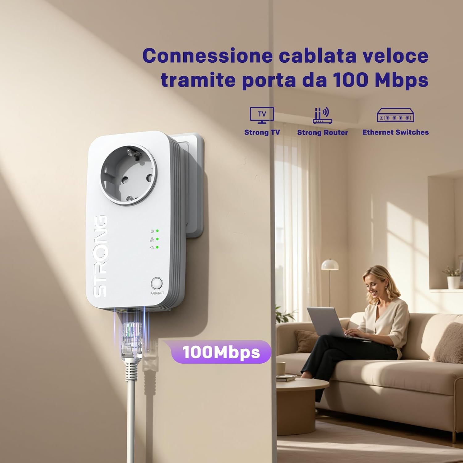 Thumbnail 4 de STRONG AV600Mbps Kit Powerline
