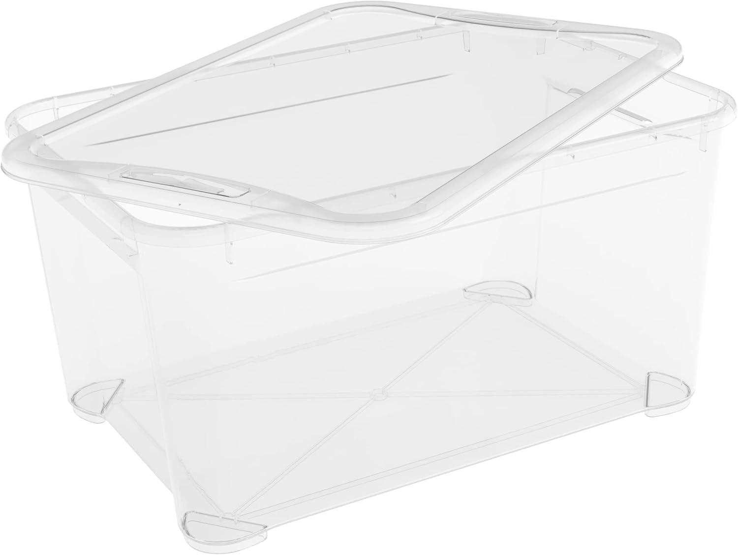 Thumbnail 2 de Keter Set di 5 Contenitori in Plastica con Coperchio T Box L, 47 L ciascuno, trasparenti