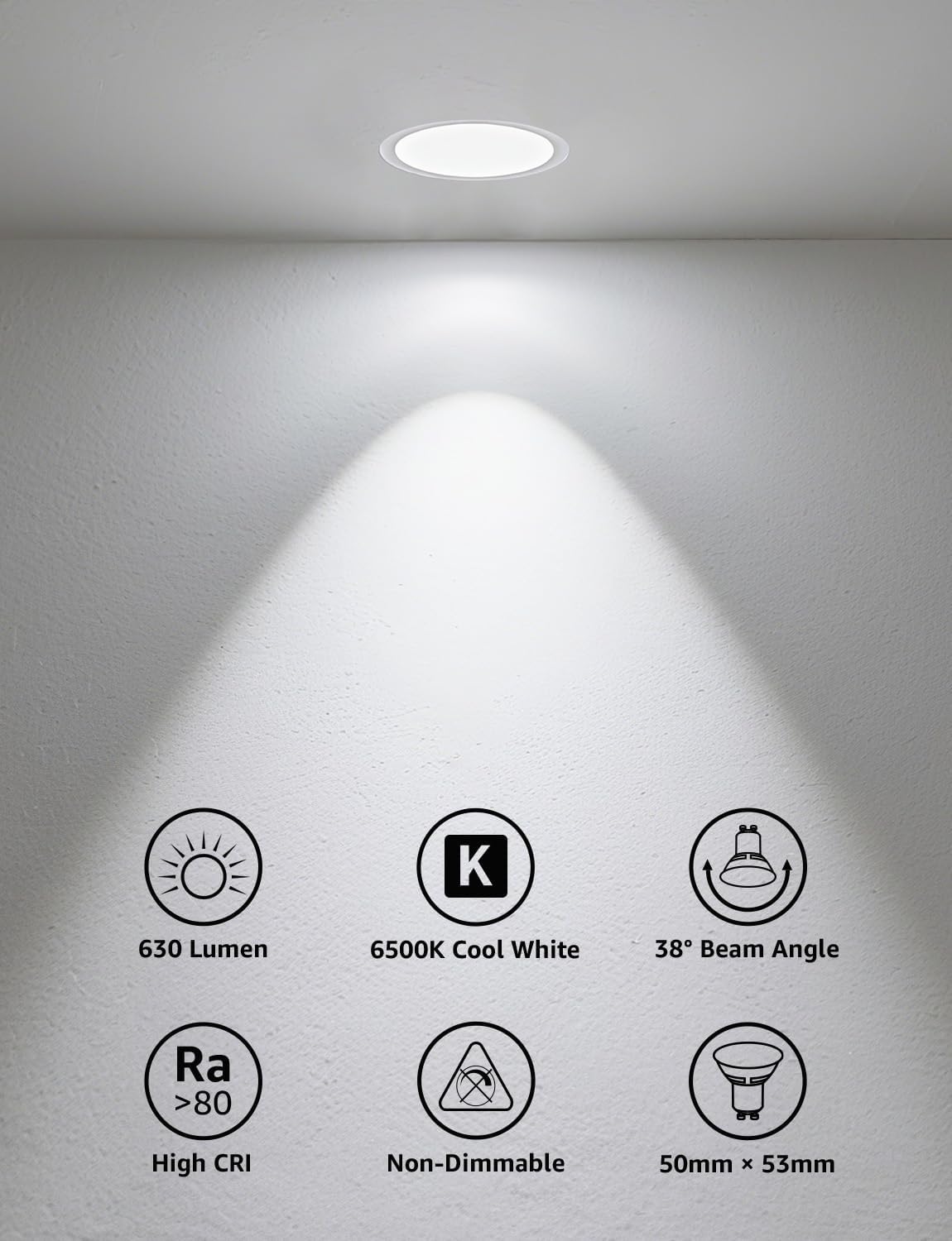 Detalle 2 de Lepro GU10 LED Bulbs 6W 630LM 8 Pack