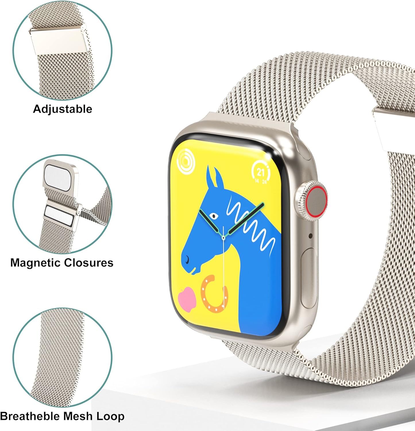 Thumbnail 1 de Higgs Metal Strap 42mm magnetic mesh