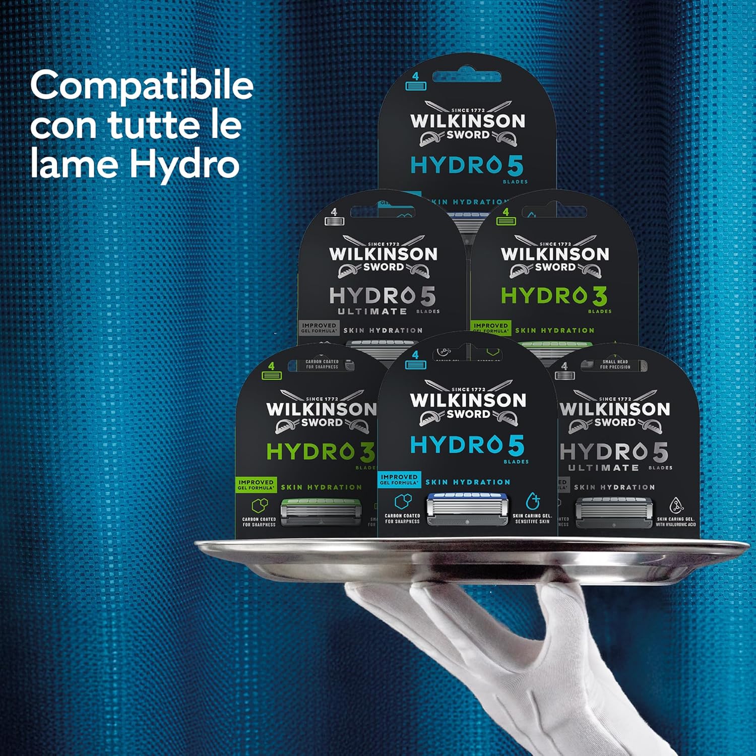 Thumbnail 5 de Wilkinson Sword Hydro 5 XXL – set 12 ricariche lamette idratanti con lama rivestita in carbonio